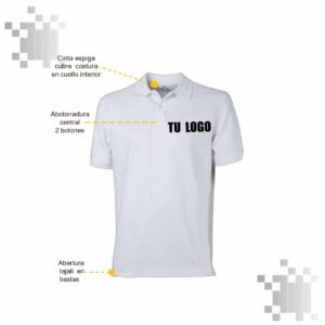 Polera Piqué Manga Corta UNISEX