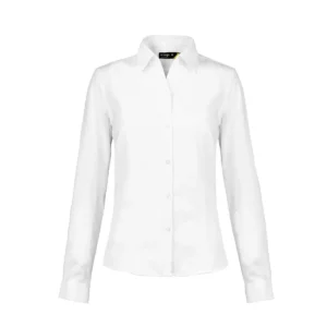 Blusa Oxford Activex Manga Larga Blanca UV