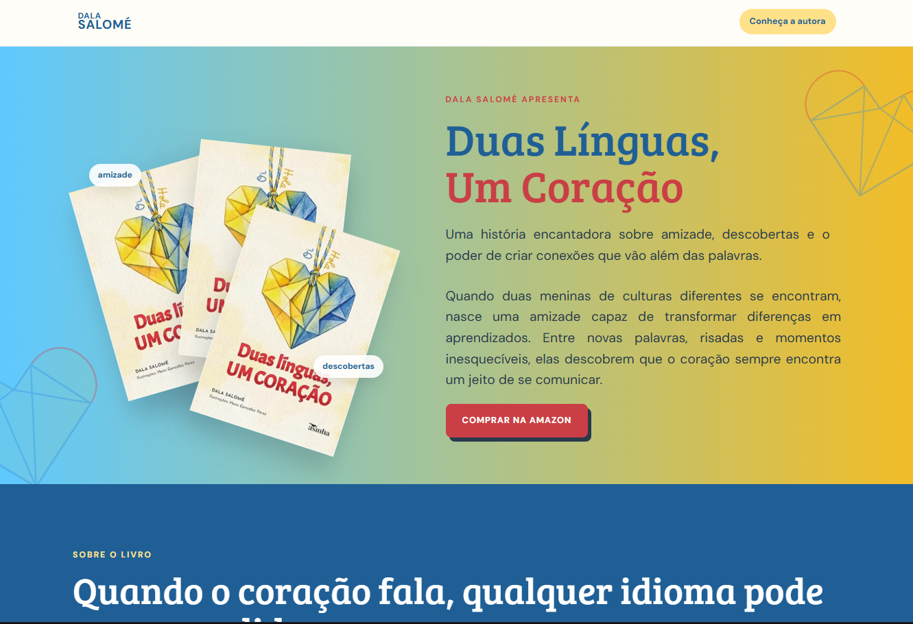 Landing page desarrollada para Dala Salomé
